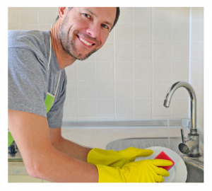 Smiling-Man-Doing-Dishes
