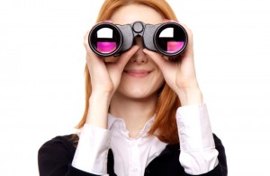 Binoculars-woman