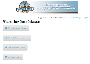 Quote Database on Wisdom-Trek Philosophy
