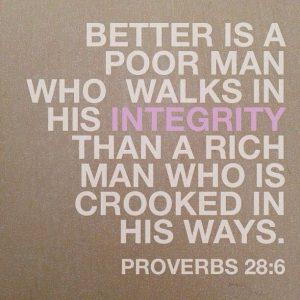 better to be poor and honest