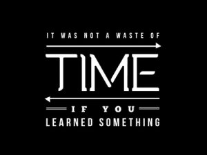 Experience not a waste of time