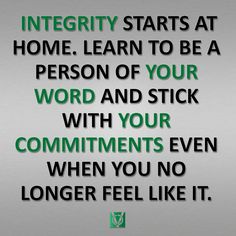 Integrity Starts at Home 3